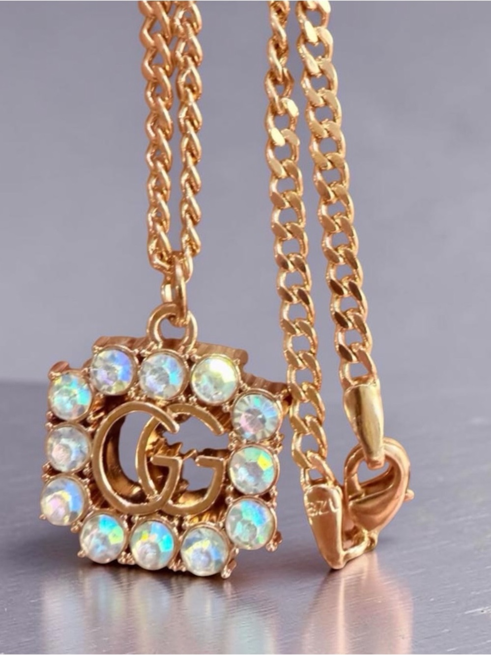 Rhinestone Gold Logo Pendant | 20"
Cuban Linked Gold Filled Necklace NEW